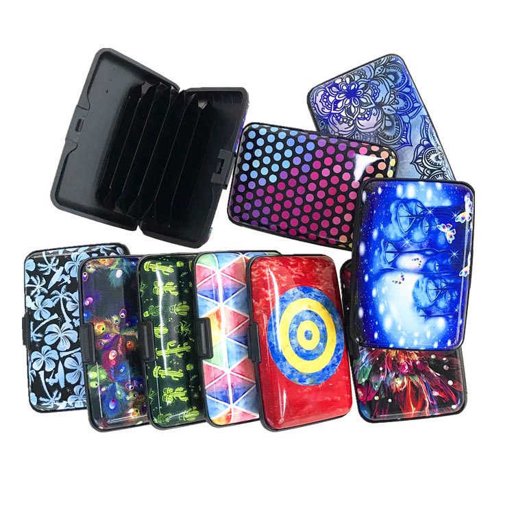 Lub luag haujlwm ntawm RFID Blacking Aluminium Card Case nrog Ntau Cov Ntawv Sau