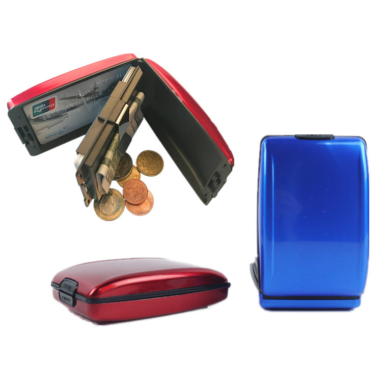 Multifunctional RFID Aluminium Card Holder Hnab Rau Cov Nyiaj Npib